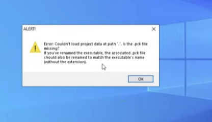 Lỗi "Couldn't Load Project Data at Path"