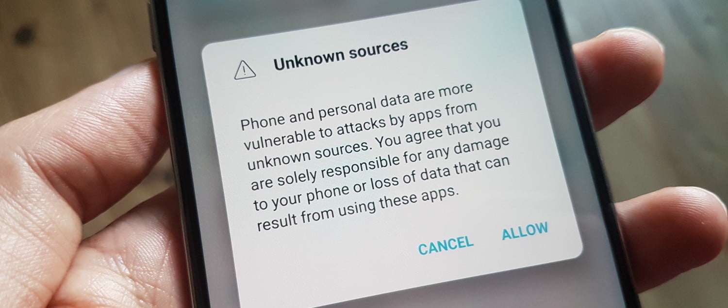 Bật "Unknown sources"