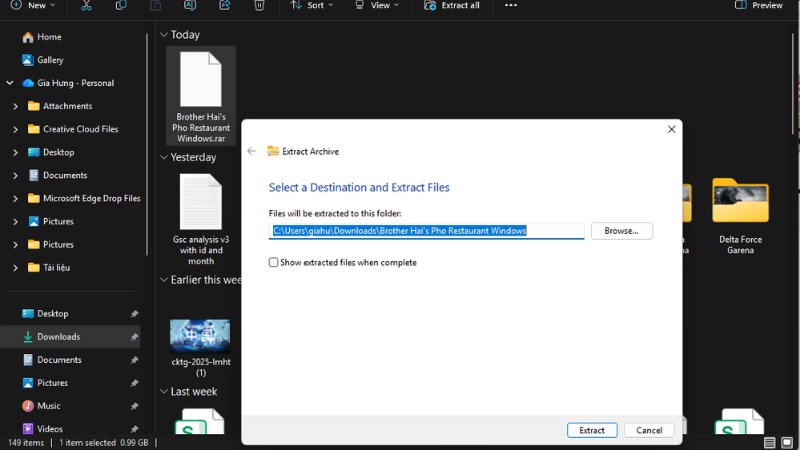 File .zip Không Giải Nén Được