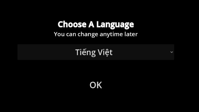 Chọn ngôn ngữ